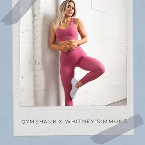 Gym Shark-Whitney Simmons Hot Fire Pink M Leggings